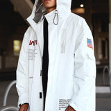 NASA Reflective Space Suit White Jacket Windbreaker Unisex Spring Coat for Men Spring Autumn American NASA Reflective 3M Coat Astronaut Pilot Hip Hop