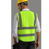 Men's Vest Safety Vests with Pockets Reflective Clothing for Outdoor Work Reflective Vest Jacket