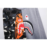 A Ape Print Sweatshirts Autumn and Winter Men's Luminous round Neck Camouflage Printing Men and Women Brushed Hoody