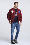 Kanye Bomber Jacket Thin Embroidery Badge Baseball Uniform