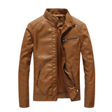 1970 East West Leather Jacket Spring and Autumn PU Leather Men's Jacket Biker's Leather Jacket