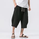 Linen Pants Straight Leg Pants Drawstring Lightweight Elastic Beach Pants Loose plus Size Casual Pants Harem Men