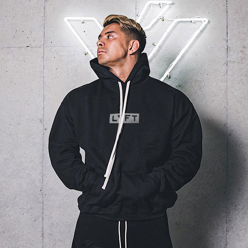 Men's Sports Hoodie Men Sweatshirts Fitness Male's Hoodies Spring and Autumn Men's Fitness Sports Hooded Letters Trendy Sweater Sports Basketball Casual Men's Outfit Tops