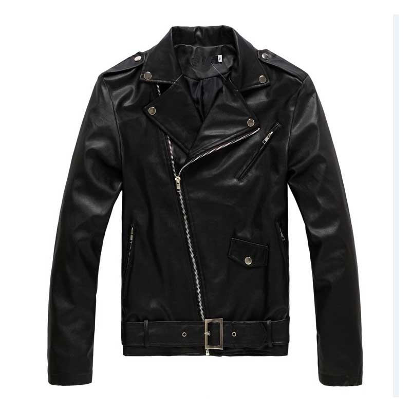 1970S East West Calfskin Motorcycle Jacket, Spring, Autumn and Winter Clothing Men's Leather Coat Jacket Slim-Fitting Biker Men's Coat