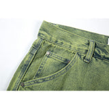 Men Jean Shorts Fashion Brand Washed Denim Shorts Men's Street Fashion Loose Straight Shorts Summer Bermuda Shorts