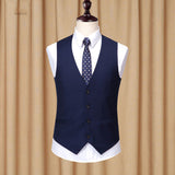 Tuxedo Vests Spring and Autumn Business Slim Gray Suit Vest Men's Suit Vest Leisure Professional Vest Men's Vest