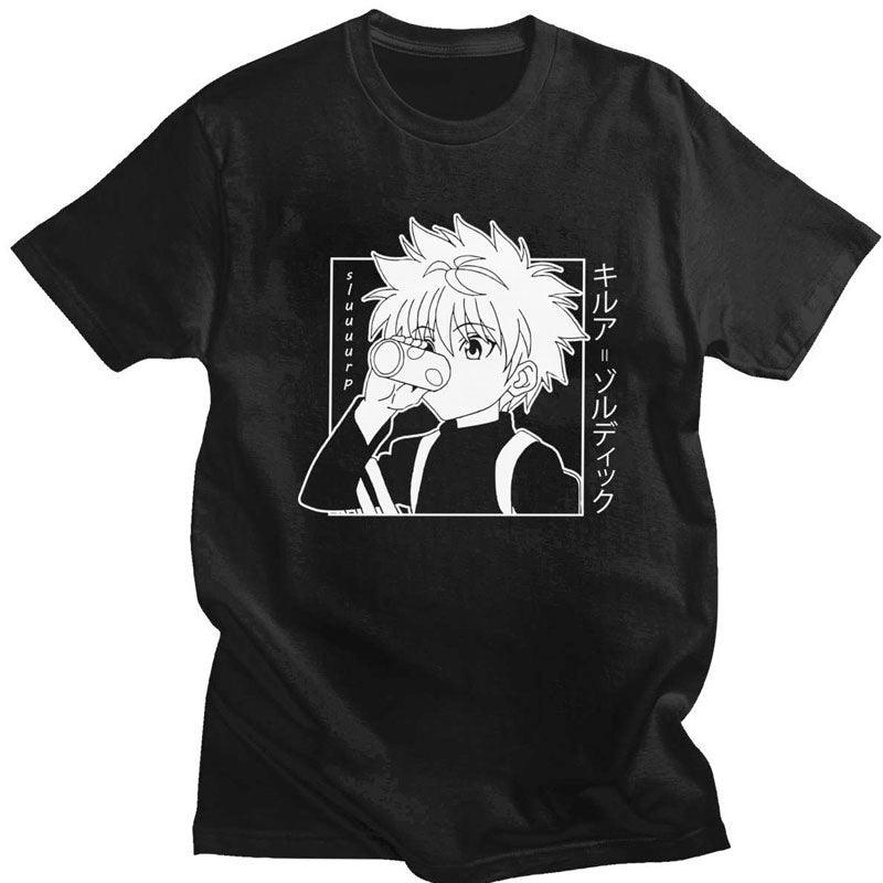 Anime Tshirts Aesthetic Men's Shirt Men's Anime Print T-shirt Short Sleeve Loose and Comfortable
