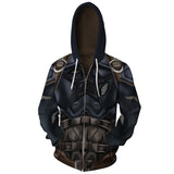 Captain America Hoodie 3D Digital Printed Full-Zip Cardigan Hooded Jacket