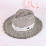 Fedora Golf Hats Spring/Summer Straw Hat Wide Brim Top Hat Fedora Hat Letters