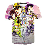 Jojo's Bizarre Adventure Clothing Printed Crew Neck Men's Sweatshirts T-shirt