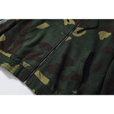 Autumn And Winter Camouflage Graffiti Ow Hooded Zipper Cotton Sweater