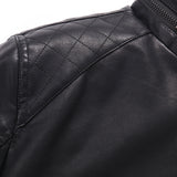 1970S East West Calfskin Motorcycle Jacket, Men's Leather Coat Fleece-Lined Leather Jacket Pu Jacket