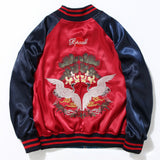 Kanye Bomber Jacket Embroidery Thickening Two-Sided Wear