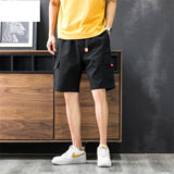 Men Cargo Shorts Summer Thin Five-Point Cotton Shorts Young Men Trend Loose Casual Student Summer Outerwear Beach Overalls Breeches