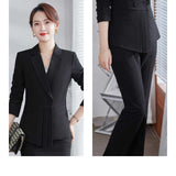 Women Pants Suit Uniform Designs Formal Style Office Lady Bussiness Attire Slim Fit Autumn and Winter Leisure Professional Tailored Suit Coat