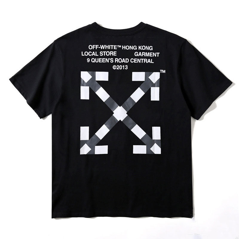 Arrow Print Short Sleeve Tshirt Plus Size Casual Top Owt