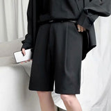 Men Bermuda Shorts Suit Pants Men Trendy Suit Shorts Youth Loose Student Pants Men