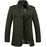 Veste Homme Mi Saison Spring and Autumn Men's Casual Jacket Large Size Cotton Men's Windbreaker Washed Cotton Coat Middle-Aged Men's Clothing