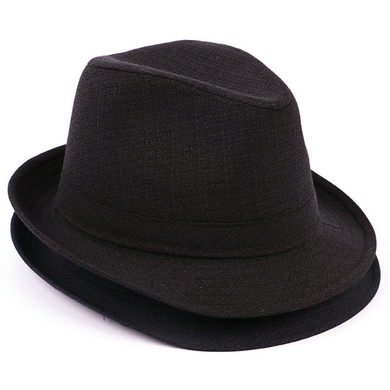 Fedora Hat Men's Fedora Hat Outdoor Hat Middle-Aged and Elderly Men's Top Hat