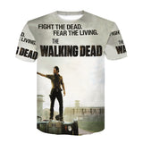 The Walking Dead Clothes 3D Printed Men's T-shirt Short Sleeve Fashion round Neck Short Sleeves T-shirt
