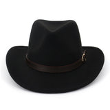 Wester Hats Couples' Cap Simple Woolen Western Cowboy Hat