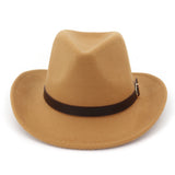 Wester Hats Couples' Cap Simple Woolen Western Cowboy Hat