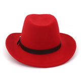 Wester Hats Couples' Cap Simple Woolen Western Cowboy Hat