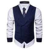 Men's Dress Vests Business Waistcoat Men's Solid Color Vest Business Casual