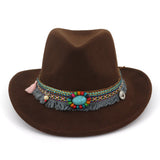 Wester Hats Top Hat Ethnic Style Men Women Couples' Cap