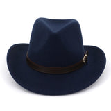 Wester Hats Couples' Cap Simple Woolen Western Cowboy Hat