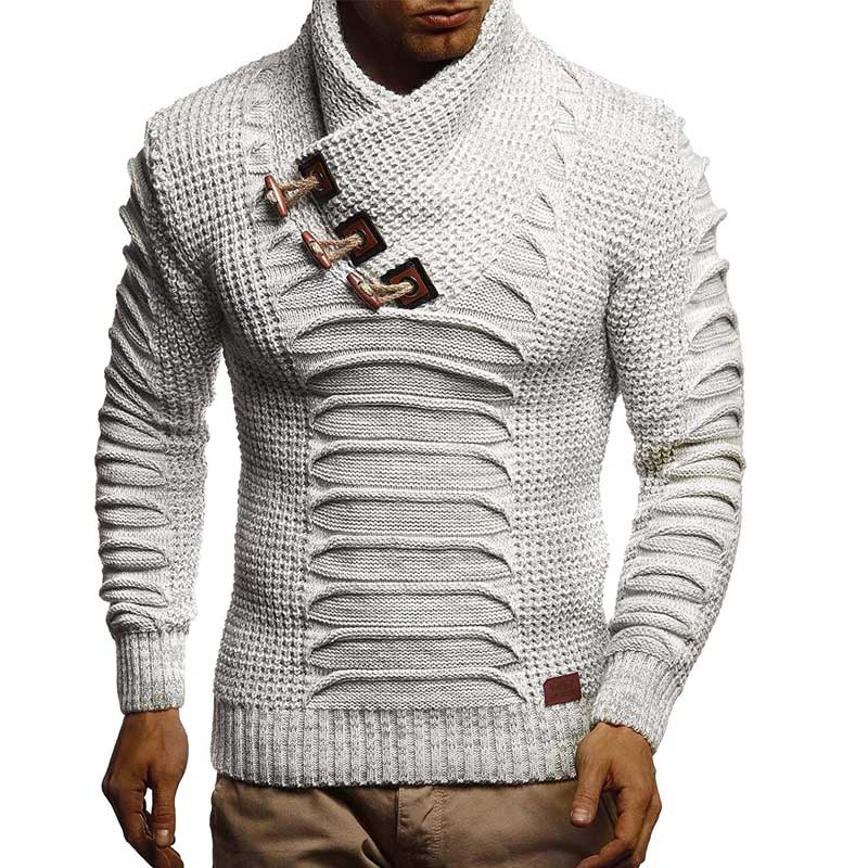 Men's Slim Knit Pullover Turtleneck Long Sleeve Sweater Men