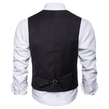 Men's Dress Vests Business Waistcoat Men's Solid Color Vest Business Casual