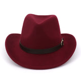 Wester Hats Couples' Cap Simple Woolen Western Cowboy Hat