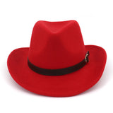 Wester Hats Couples' Cap Simple Woolen Western Cowboy Hat