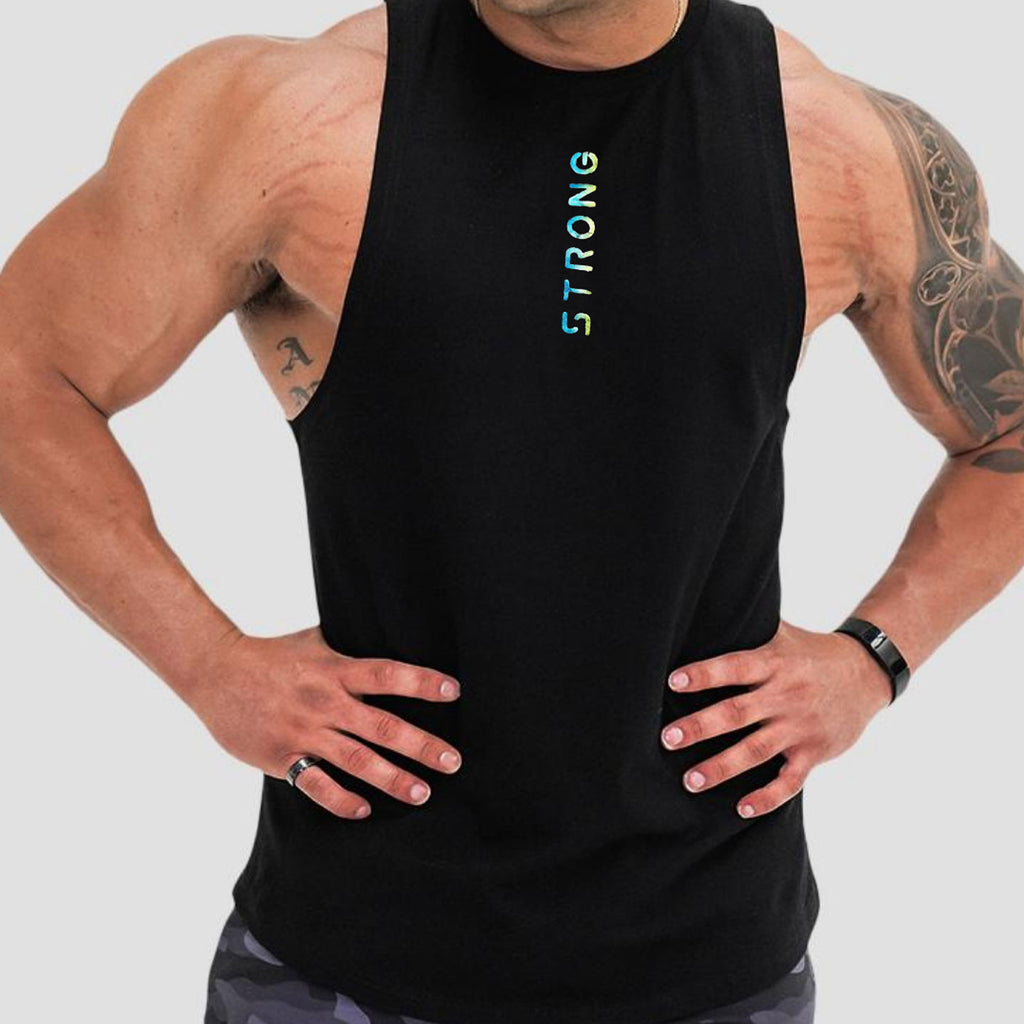 Slim Fit Muscle Gym Men T Shirt Men Rugged Style Workout Tee Tops Summer Trendy Fitness Outdoor Sports Vest Muscle Workout Brothers Loose Cotton