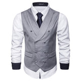 Men's Dress Vests Business Waistcoat Men's Solid Color Vest Business Casual