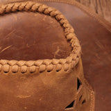 Bullhide Denim Hat Vintage First Layer Cowhide Crazy Horse Leather Handmade Hat Western Cowboy Hat Sun Hat