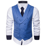Men's Dress Vests Business Waistcoat Men's Solid Color Vest Business Casual