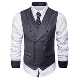 Men's Dress Vests Business Waistcoat Men's Solid Color Vest Business Casual