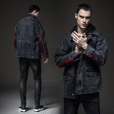 Cotton Solid Men'S Denim Trucker Jacket Mens Spring Autumn Casual Slim Fit Bomber Jackets Men Jean Coat Mens Outwear Male Cowboy Mid-Length Autumn And Winter Denim Jacket Men'S Loose Denim Jacket Clothes