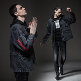 Cotton Solid Men'S Denim Trucker Jacket Mens Spring Autumn Casual Slim Fit Bomber Jackets Men Jean Coat Mens Outwear Male Cowboy Mid-Length Autumn And Winter Denim Jacket Men'S Loose Denim Jacket Clothes