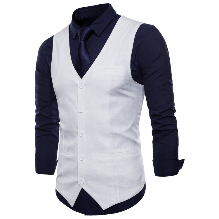 Tuxedo Vests Men Suit Vest Spring Concise Men's Casual Vest