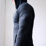 Gyms Fitness Men Sports Hoodie Bodybuilding Workout Jogging Men's Athletic Sweatshirts Muscle Workout Fall Winter Men Sports Fitness Leisure Cotton Hooded Sweater Stitching