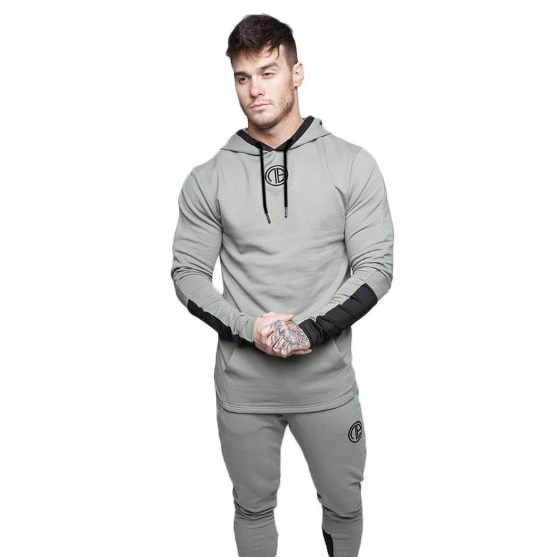 Gyms Fitness Men Sports Hoodie Bodybuilding Workout Jogging Men's Athletic Sweatshirts Men's Sports Outdoor Training Casual Cotton Hooded Fashion Sweater