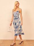Kendall Jenner Wedding Guest Dress Printed V-neck Bandage
