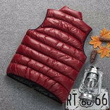 Men's Vest Casual Sleeveless Jacket Men's Jacket Men's down Cotton Vest Male Vest Slim Fit