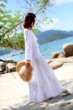 Red Peasant Dress Desert Seaside Vacation Embroidered Ethnic Style Retro Dress Long-Sleeved Red Red Dress