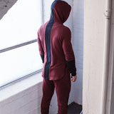 Gyms Fitness Men Sports Hoodie Bodybuilding Workout Jogging Men's Athletic Sweatshirts Muscle Workout Fall Winter Men Sports Fitness Leisure Cotton Hooded Sweater Stitching