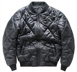 Kanye Bomber Jacket Stand Collar Both Sides Wearable Cotton Clothes Thickened