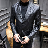 Urban Leather Jacket Men's Leather Suit Autumn Coat Leather Suit Leather Jacket